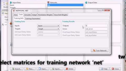 Developing neural network in MATLAB method2 nntool] [fitting tool]