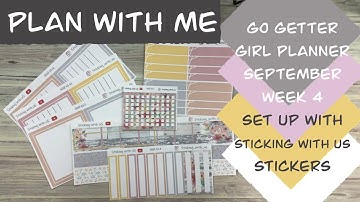 Go Getter Girl Planner - PWM Week 4 set up using Sticking with US Stickers - NOW ON ETSY!!!!!!