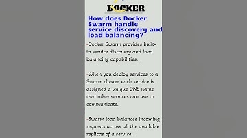 How does Docker Swarm handle service discovery and load balancing?