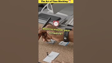 Mastering The Art of Time Blocking ⏰ #shorts #timemanagement #selfimprovement #motivation