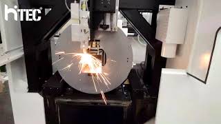 Tube laser cutting machine with loading unloading system