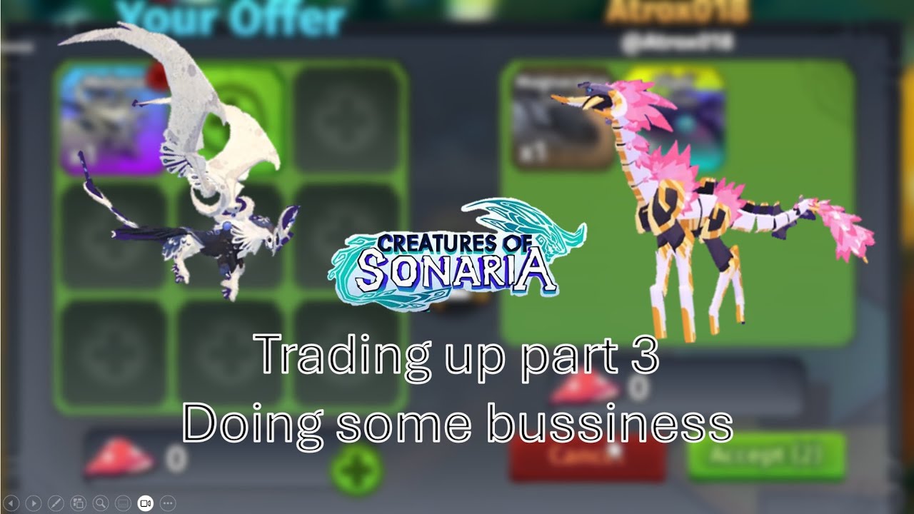 Trading up part 3 | Doing good bussiness 🍄 | Creatures of Sonaria 🐉