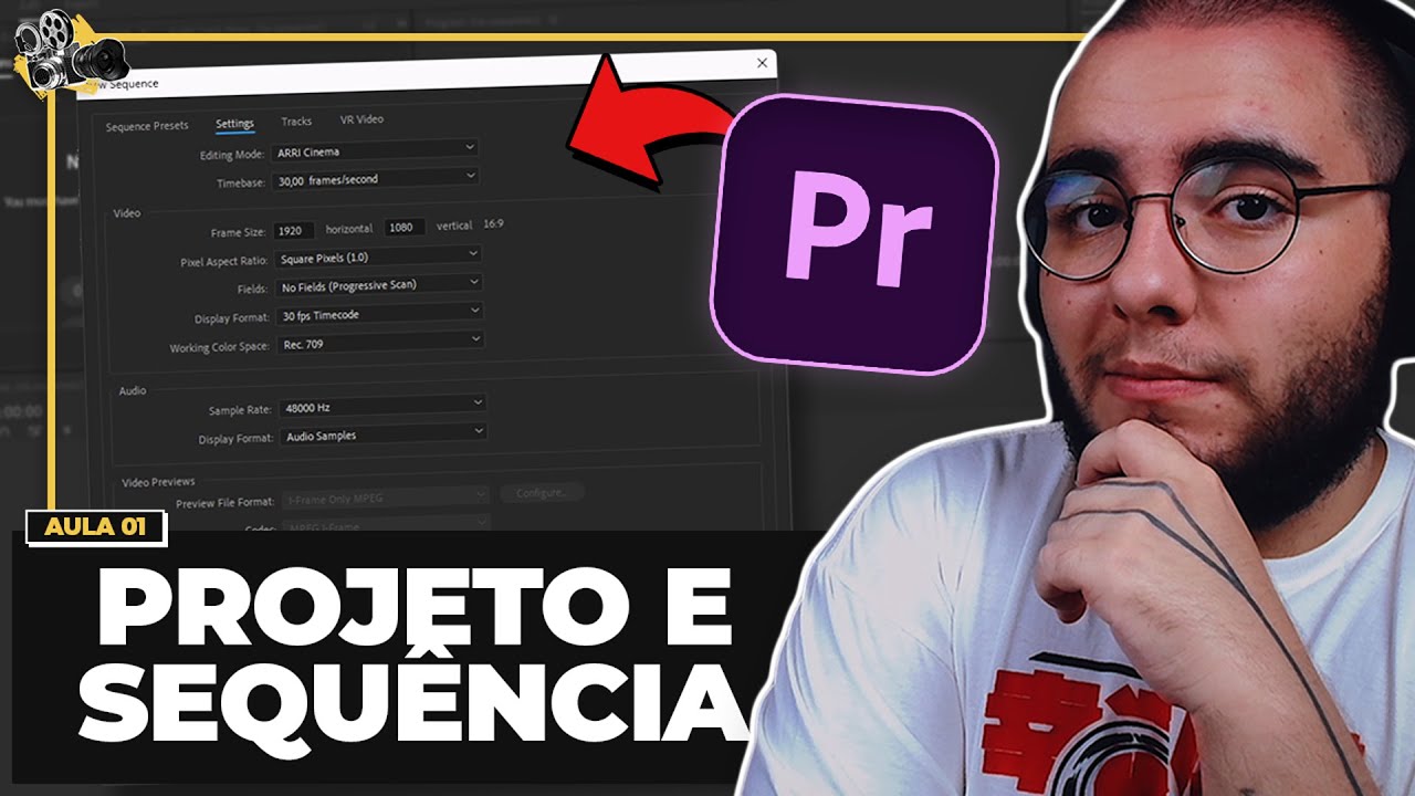 CURSO DE EDIÇÃO 2023: Criando PROJETO e SEQUÊNCIA no Adobe Premiere ...