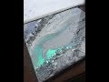 Iridescent marble resin painting