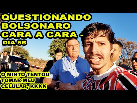 Questionei Bolsonaro cara a cara acerca da limitação à delação premiada que ele sancionou - dia 56