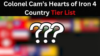 My Hearts of Iron IV Country Tier List