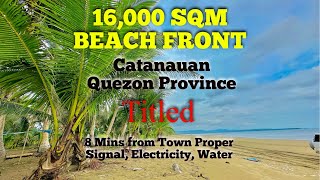 (#34)(UNLISTED) 1.6 Hectares Beachfront | Sobrang Ganda | Fine Sand | Titled | P750/SQM |