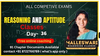 Day 36// Logical reasoning//Free online classes//All competitive exams