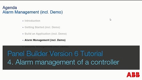 ABB Panel Builder v6 Tutorial Part 4. Alarm management & alarm integration AC 800M controller or PLC