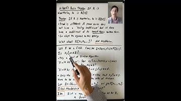 R Noetherian implies R[[x]] Noetherian, Gröbner Bases (Algebra 2: Lecture 12 Video 3)