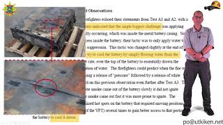 Firefighting and science: Electric vehicle battery fire