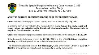 Code Enforcement Board — 11/08/2021 - 2:00 p.m.