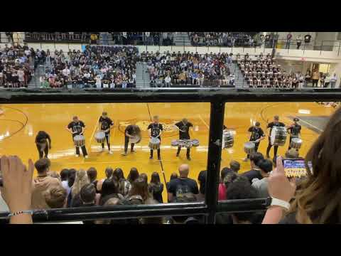 Nederland High School Drum Line 9/1/23 pep rally