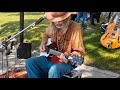 Busking with the CS guitar (Céramique Son) in Royan, France