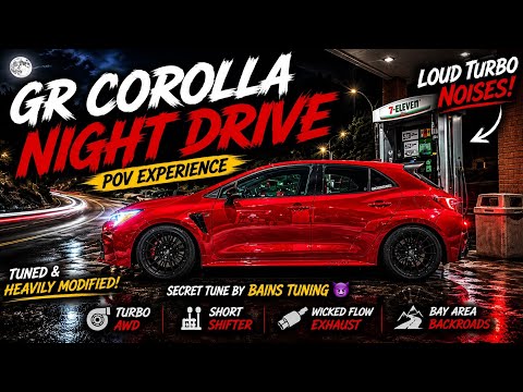 My HEAVILY MODIFIED GR Corolla NIGHT DRIVE (Turbo Noises Go CRAZY!)