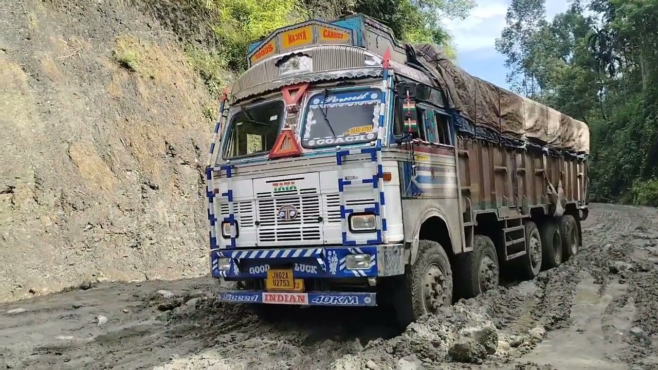 Meghalay Dalmia cement to lawngtlai kolasib aizawl road most denger hills road 🌨️🌨️