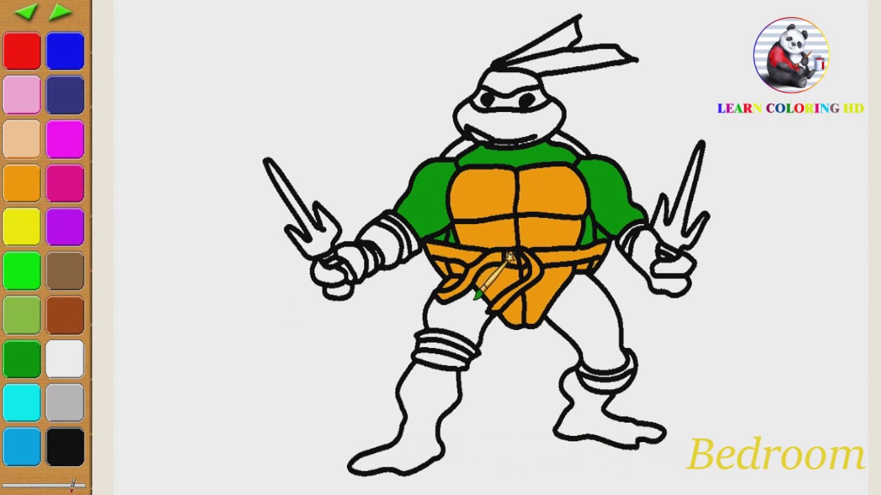 How to draw Ninja Turtle easy step by step - YouTube