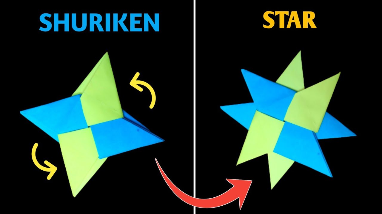 cara membuat bintang ninja berputar dari kertas ORIGAMI DIY YouTube