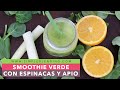 SMOOTHIE VERDE CON ESPINACAS Y APIO | Receta de smoothie diurético | Smoothie verde alto en fibra