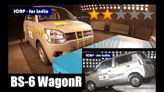 2019 BS-6 Maruti Suzuki WagonR Crash Test - Achieves 2 Stars only