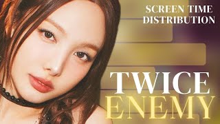 TWICE - ENEMY [Focus Screen Time Distribution]
