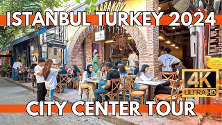 ISTANBUL TURKEY 2024 CITY CENTER 4K WALKING TOUR EMINONU,KARAKOY,GALATA BRIDGEFOODS,RESTAURANTS