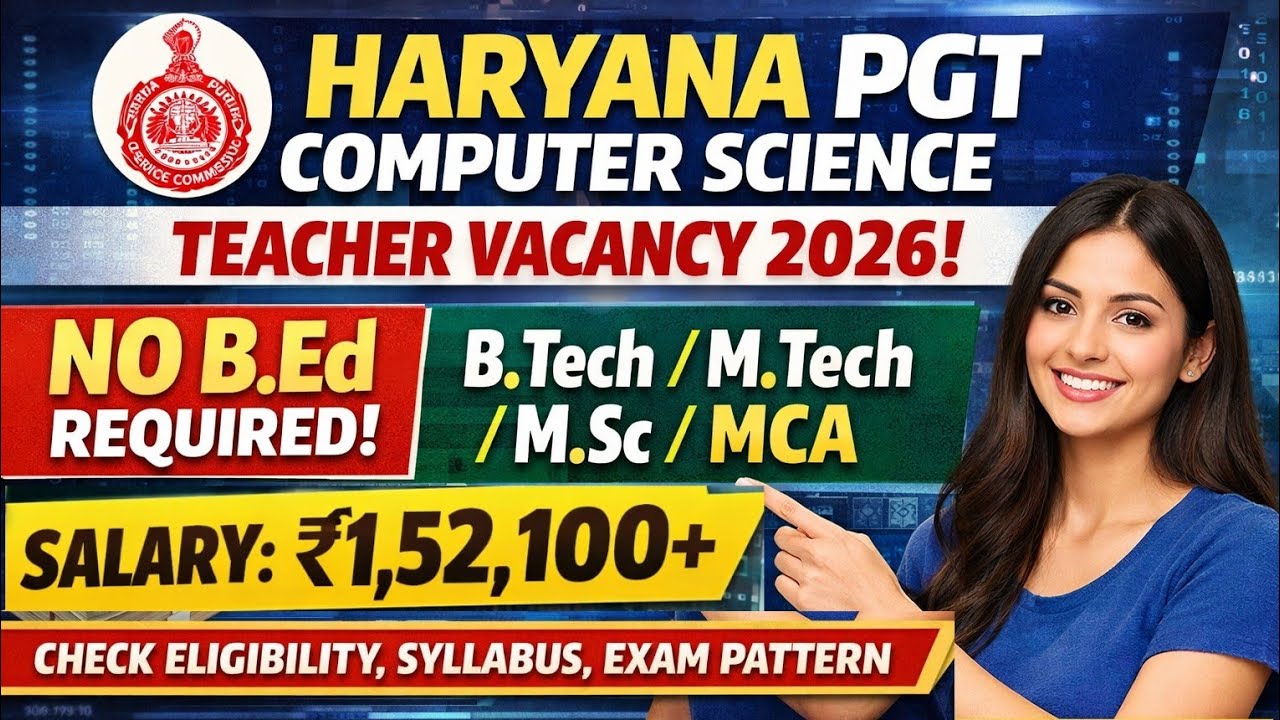 HPSC PGT Computer Science Recruitment 2026 | HPSC Computer Teacher | Eligibility, Salary | Apply Now