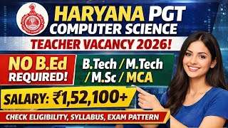 HPSC PGT Computer Science Recruitment 2026 | HPSC Computer Teacher | Eligibility, Salary | Apply Now
