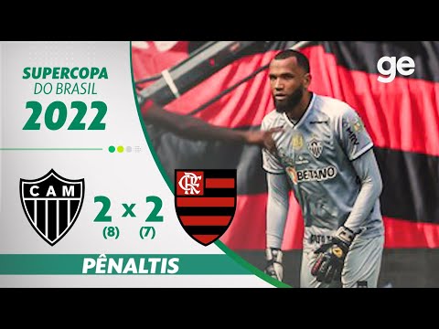 DISPUTA DE PÊNALTIS ATLÉTICO-MG 2(8) X (7)2 FLAMENGO | SUPERCOPA DO BRASIL 2022 | ge.globo