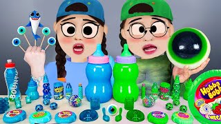 Blue Food vs Green Food Challenge 그린 블루 푸드 챌린지 Elsa Frozen vs Hulk Mukbang by animation
