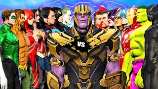 THE AVENGERS MARVEL COMICS VS JUSTICE LEAGUE DC COMICS  Vs THANOS ARMY (Special Edition Epic battle)