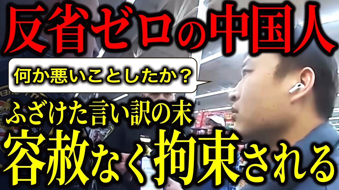 【反省ゼロ】ふざけた言い訳をする中国人犯罪者…容赦ないアメリカ警察の前に沈黙する