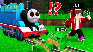 How JJ SAVE Mikey From the THOMAS TRAIN? - Minecraft Maizen