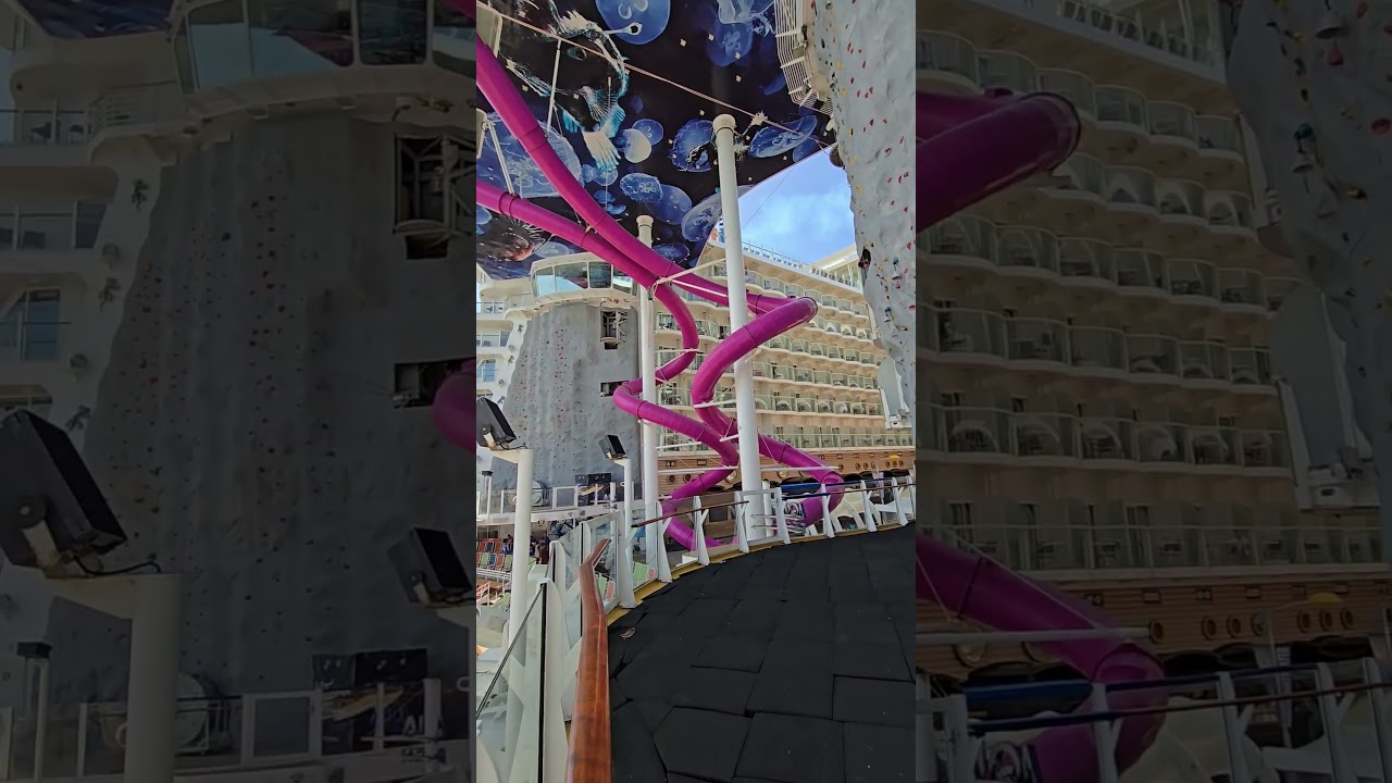 Check out the Aquatheater, rock climbing walk and Ultimate abyss on Oasis of the Seas #youtubeshorts
