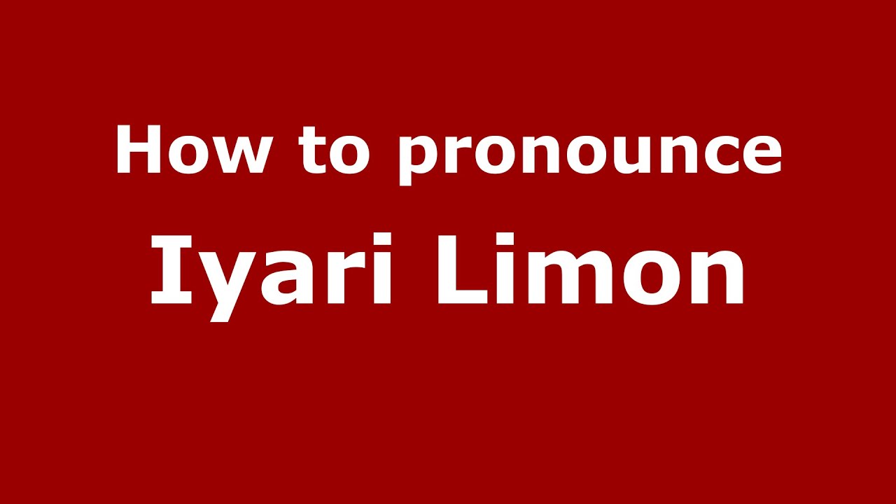 How to pronounce Iyari Limon (Mexico/Mexican Spanish) - PronounceNames.com