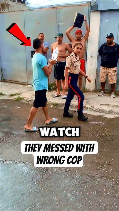 They splashed a cop..she came back with whole squad 😂 #shorts