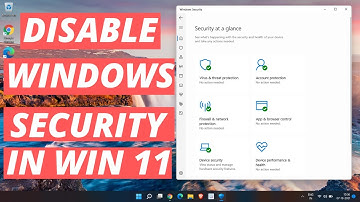 How to Disable or Turn Off Windows Defender Windows Security on Windows 11