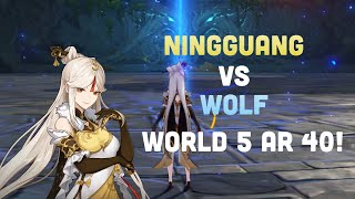 Ningguang Lv 60 Solo Wolf at World 5 - Genshin Impact