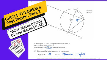 O level/IGCSE Math - Angle Properties of Circles (Past Papers Part 2)