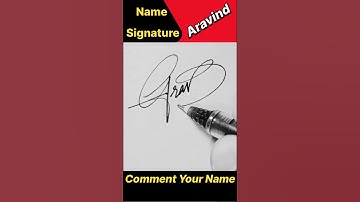 ARAVIND NAME SIGNATURE STYLE || BEST SIGNATURE FOR ARAVIND || #ytshorts #viralvideo