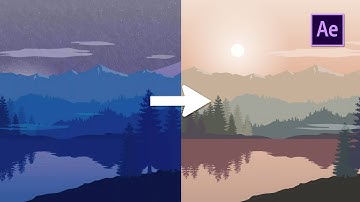 Sunrise Mountains Landscape Motion Graphics After effect Tutorial