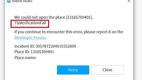 Fix Roblox Studio Error 