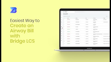 Air Way Bill - Generate an Air Way Bill with Bridge LCS in easy steps || ERP For Freight Forwarding