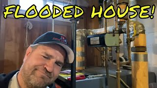 Flooded House  Steam Boiler Automatic Water Feed Valves Shouldn’t Be Installed by Plumbing Pro’s