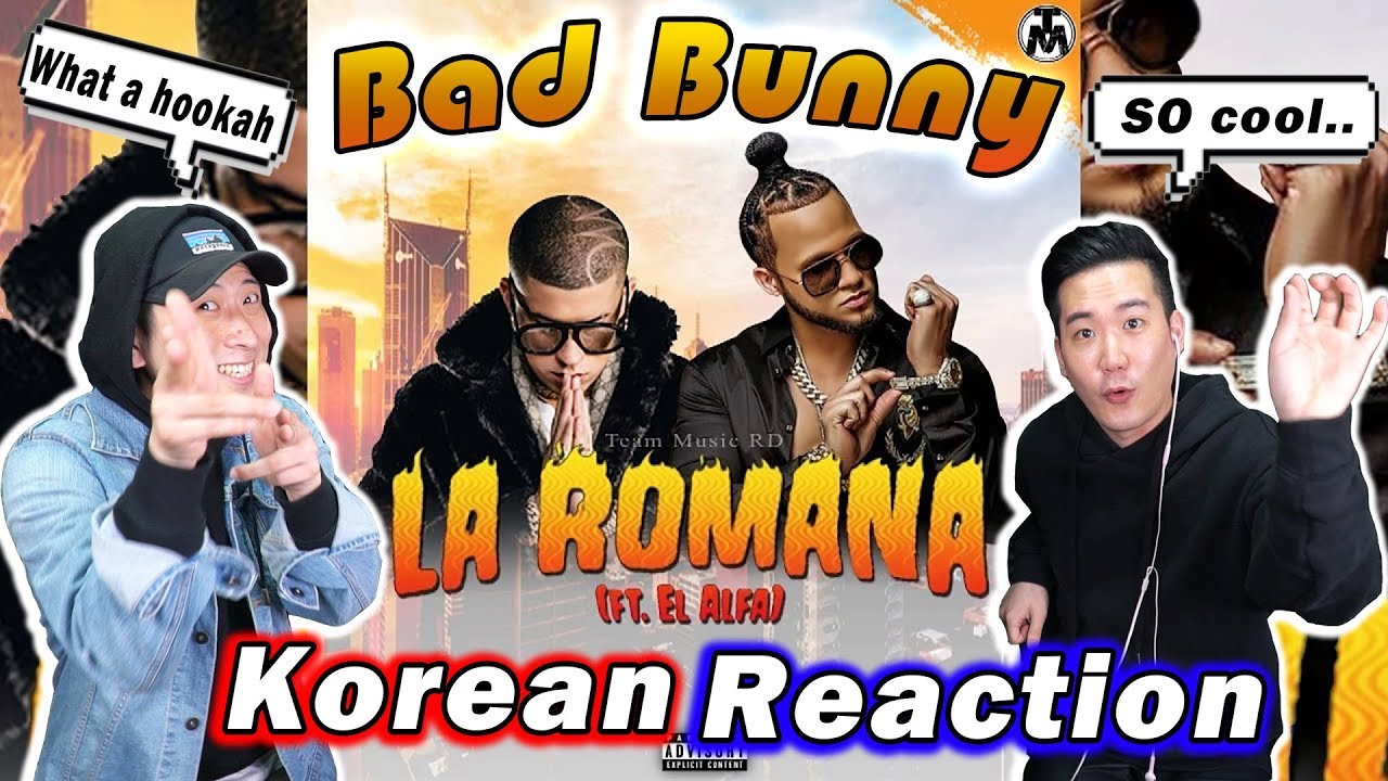 🔥(ENG) KOREAN BOYS react to Bad Bunny - La Romana Feat. El Alfa 💧💧