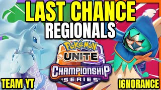 LAST CHANCE TEAM YT vs IGNORANCE NA Regionals | Pokemon Unite