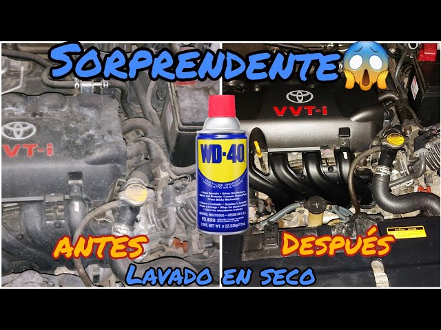 COMO LAVAR El MOTOR DEL CARRO en SECO/ INCREÍBLE TRUCO😱, LIMPIEZA DE MOTOR  CON WD-40. 