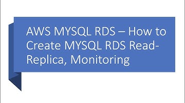 AWS Mysql RDS Read Replica - Create MYSQL Read replica from Primary DB