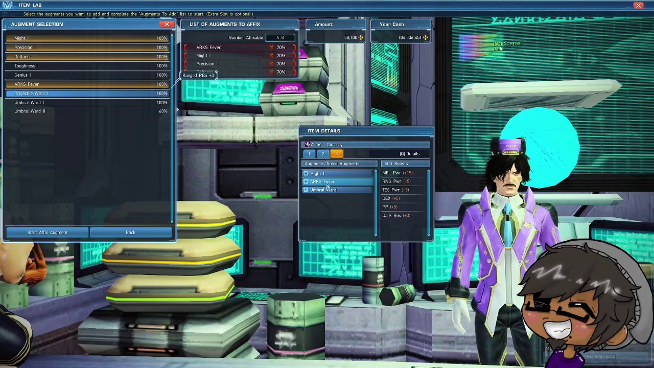 PSO2 NA - Basic Unit Augment (I finally got my Ray Units!)