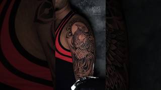 Majestic Phoenix & Sacred Mandala Half-Sleeve Tattoo #dastattoo #phoenixtattoo #mandalatattoo